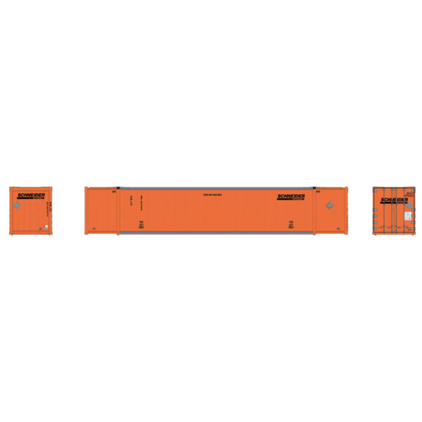 Rapido HO 53' High-Cube Smooth Side Container Schneider 2 Pack