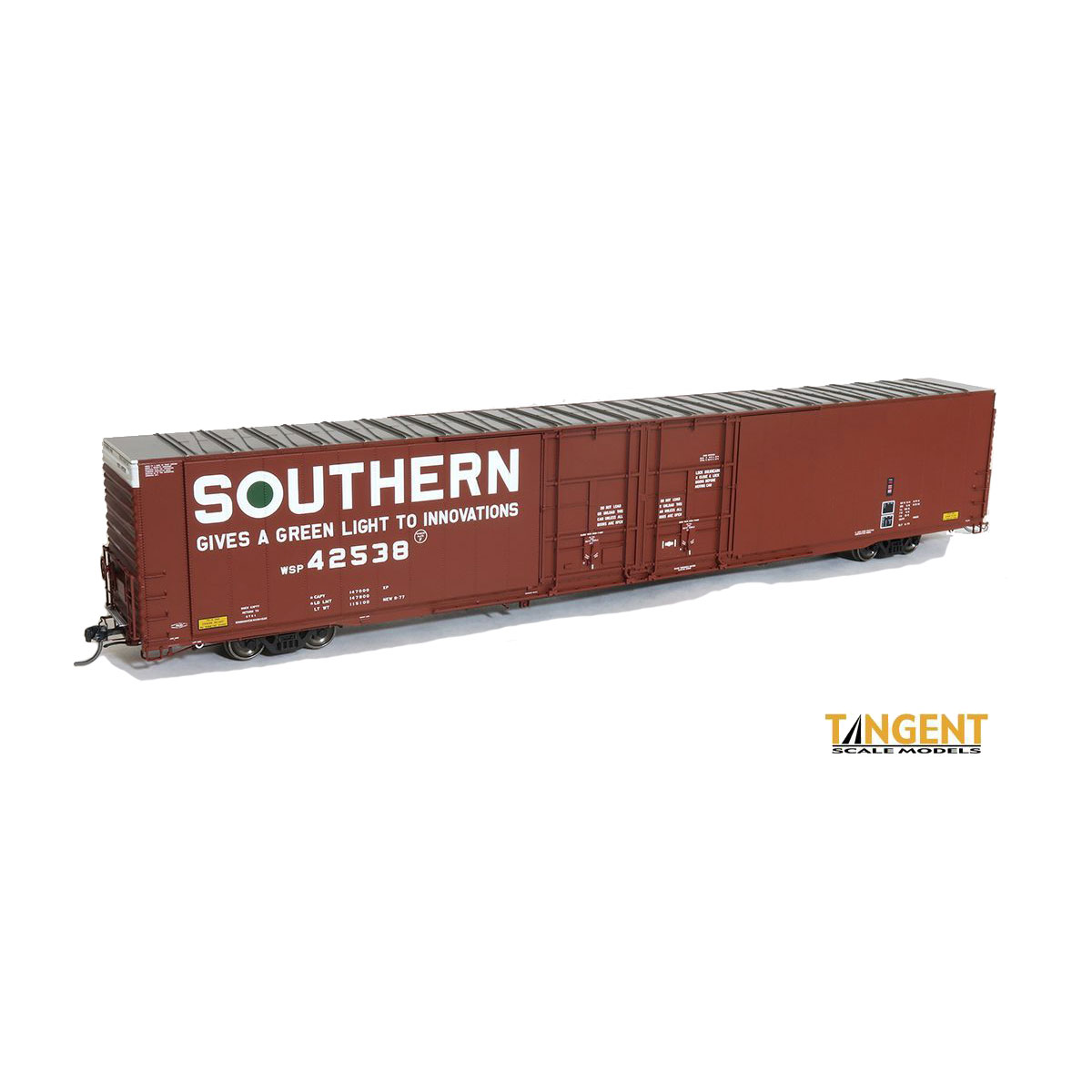 Tangent HO 86' Greenville High Cube Box Car Southern "Green Dot