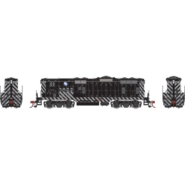 Athearn Genesis HO GP7B Santa Fe "Zebra Stripe"