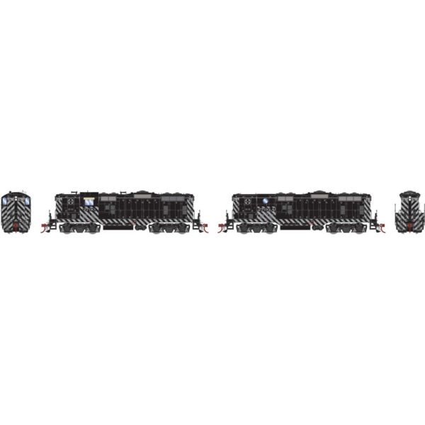 Athearn Genesis HO GP7&GP7B Santa Fe "Zebra Stripe" w/ DCC & Sound
