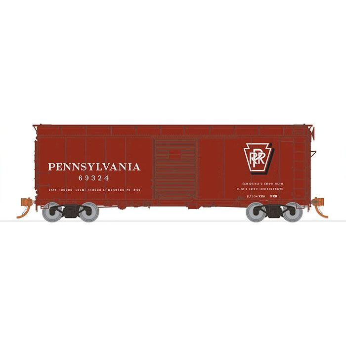 Rapido HO 40' PRR X31A Single Door Box Car Pennsylvania "Shadow Keystone - Early"