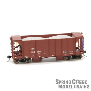 Spring Creek Exclusive HO Bowser 70 Ton 2 Bay Ballast Hopper with Side Chutes Burlington Northern