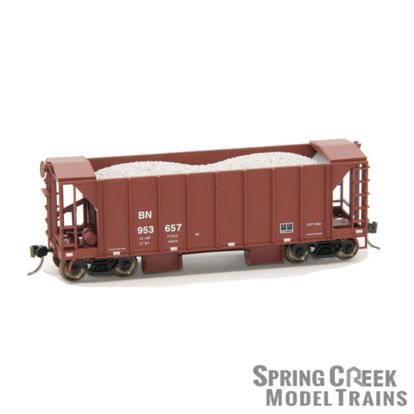 Spring Creek Exclusive HO Bowser 70 Ton 2 Bay Ballast Hopper with Side Chutes Burlington Northern - Image 2