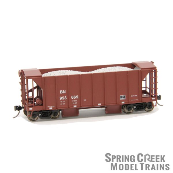 Spring Creek Exclusive HO Bowser 70 Ton 2 Bay Ballast Hopper with Side Chutes Burlington Northern - Image 3