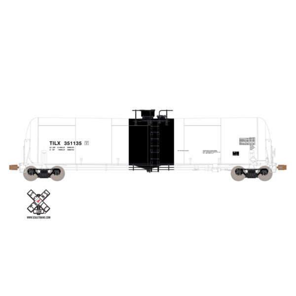 Scale Trains HO Operator Trinity 31K Crude Oil Tank Car Trinity Leasing "White & Black, TILX"