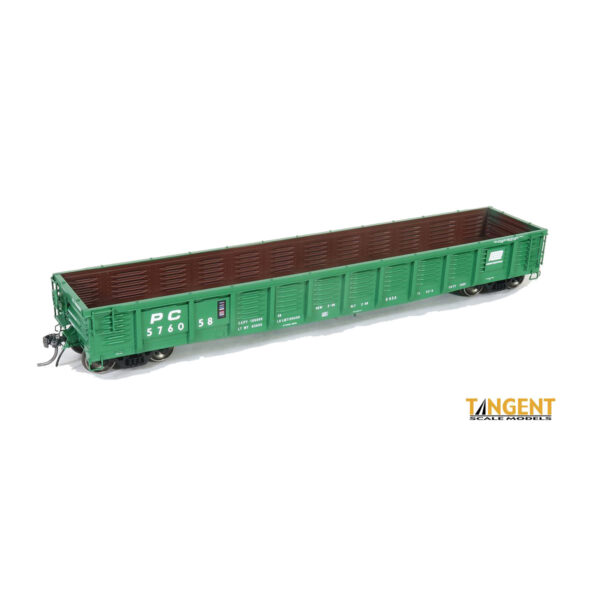 Tangent HO PRR & PC Shops G43 Class Corrugated Side Gondola Penn Central "Delivery G43A 2-1968"