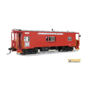 Tangent HO St. Louis Car Company Steel Bay Window Caboose Illinois Terminal "Target Red 1953+" w/ Lights