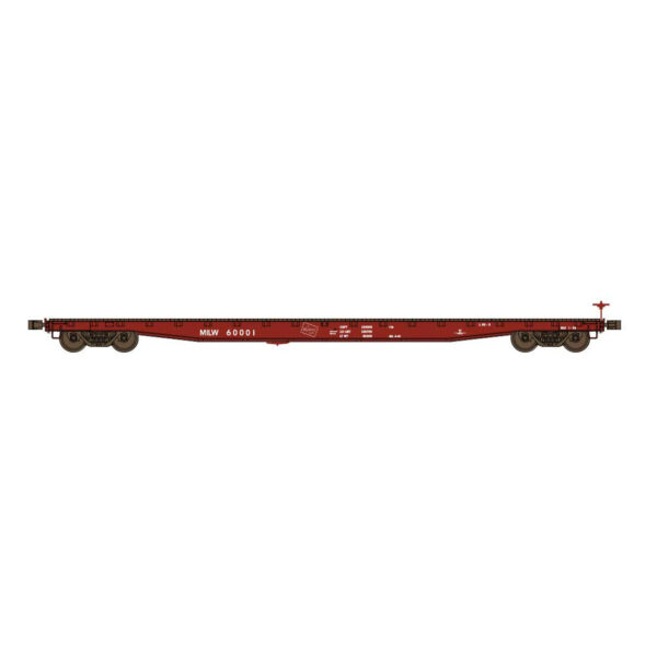 Wheels of Time HO Gunderson 62' Flat Car Milwaukee Road "1966 Renumbering"