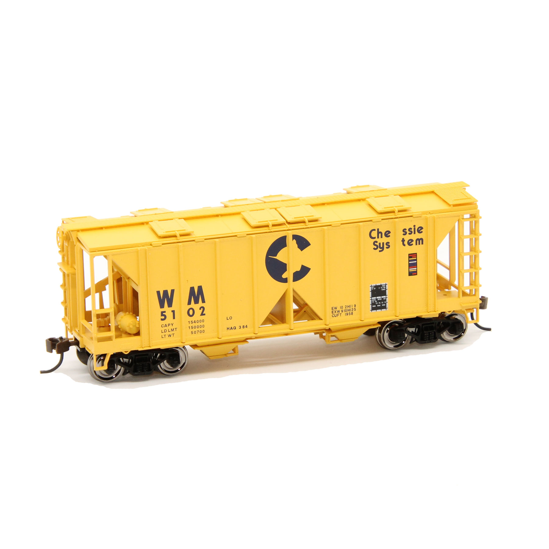 Bowser HO 70 Ton Covered Hopper Chessie System - Spring Creek Model Trains
