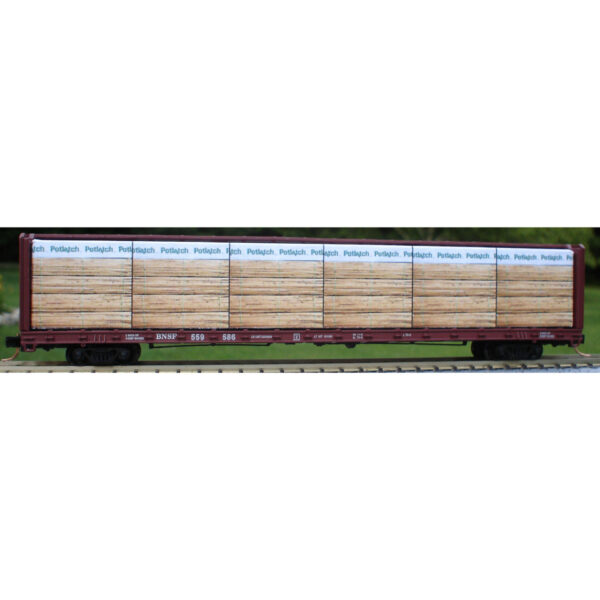 Columbus Trainmaster HO Scale Centerbeam Lumber Load Potlatch "Version 2"