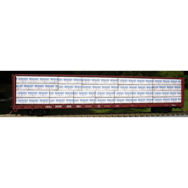 Columbus Trainmaster HO Scale Centerbeam Lumber Load Tembec