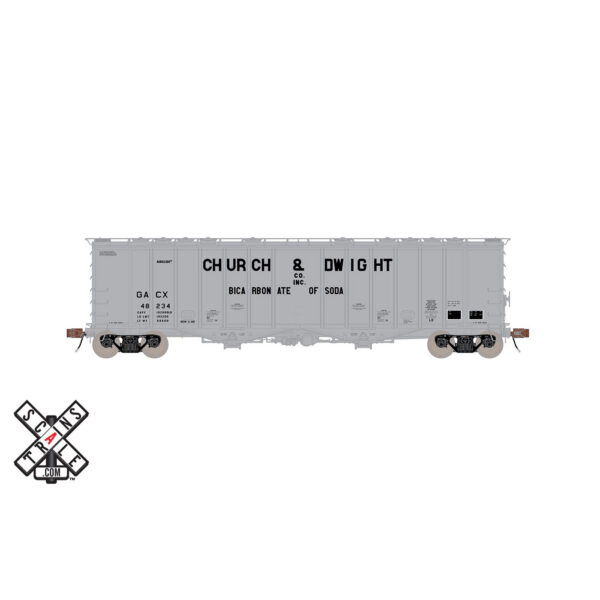 Scale Trains HO Rivet Counter GATC 4180 Airslide Covered Hopper Church & Dwight Bicarbonate Of Soda