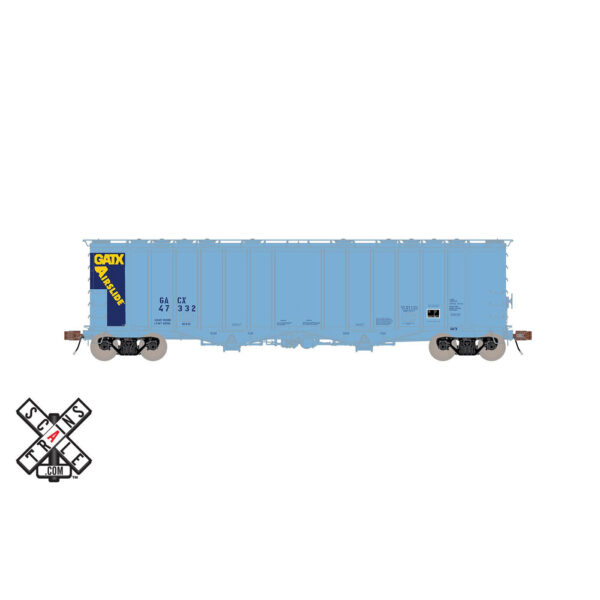 Scale Trains HO Rivet Counter GATC 4180 Airslide Covered Hopper GATX "Blue" - Image 3