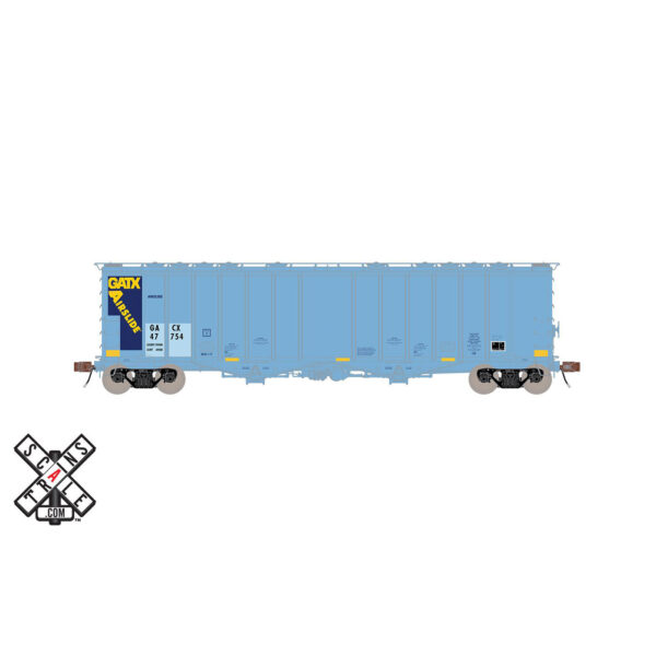Scale Trains HO Rivet Counter GATC 4180 Airslide Covered Hopper GATX "Blue" - Image 4