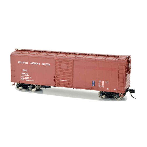 Bowser HO 40' Single Door Box Car Wellsville, Addison, & Galeton "Louisville Slugger"