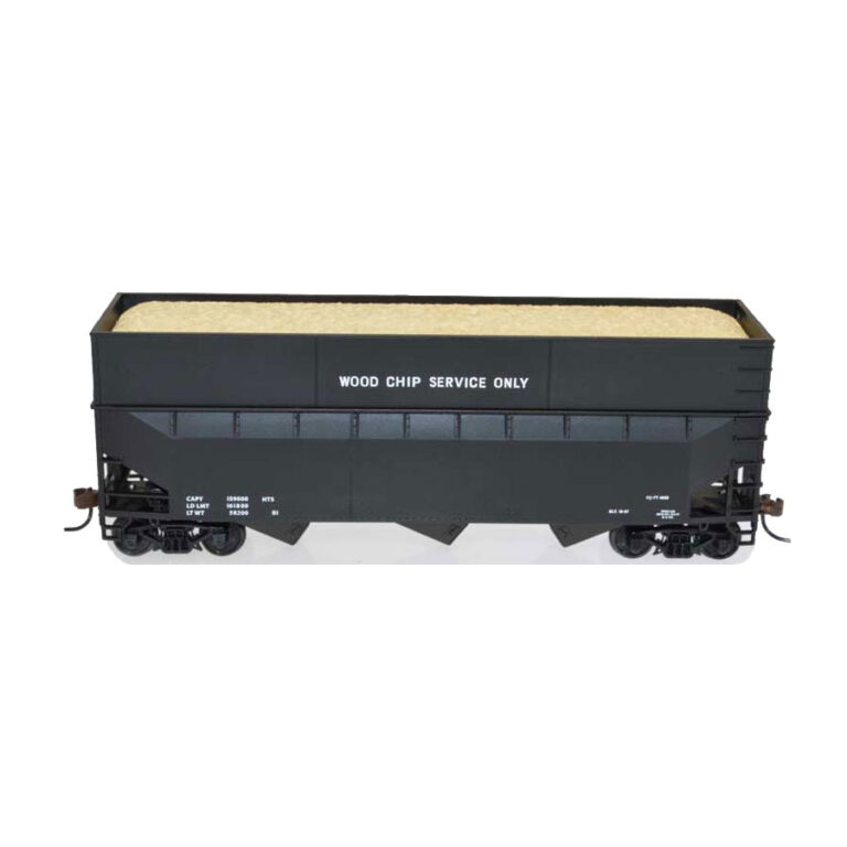 Bowser HO Kit 70 Ton Wood Chip Hopper Data Only "Black, Smooth Side