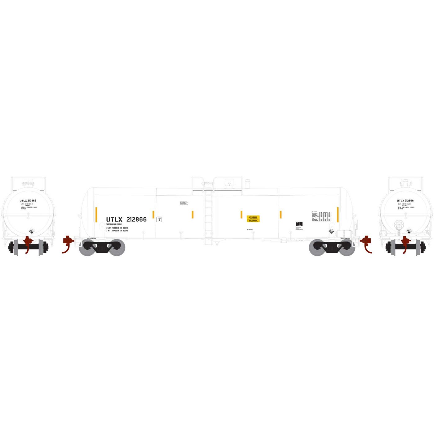 Athearn HO 30,000 Gallon Tank Car Union Tank Car "UTLX, White"