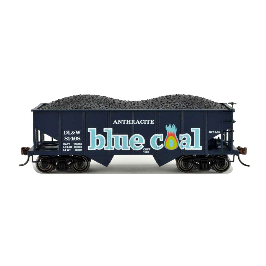 Bowser HO GLa 2 Bay Hopper Delaware Lackawanna & Western "Blue Coal"