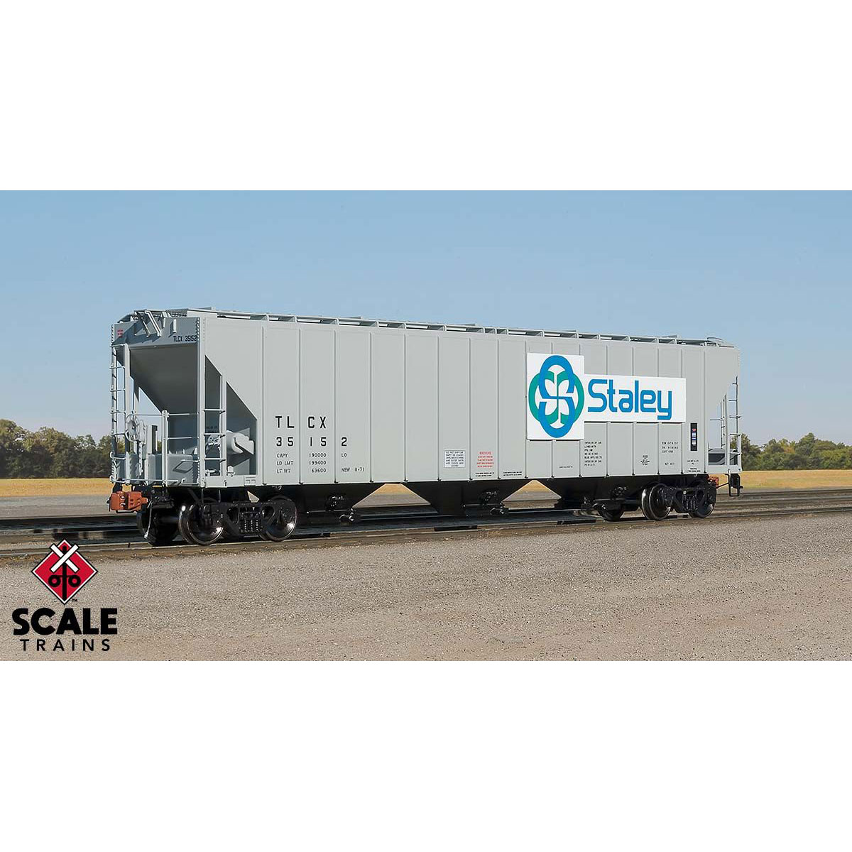 Scale Trains HO Rivet Counter PS-2 4785 Covered Hopper Staley "Color Logo TLCX"