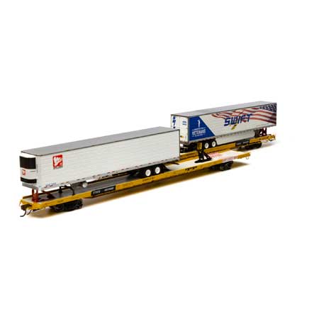 Athrean Genesis HO 89' Flat Car Trailer Train 