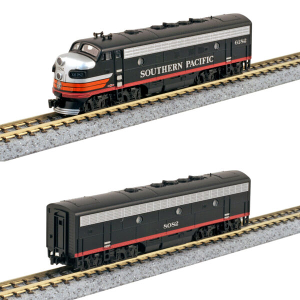 Kato N F7A & B Southern Pacific "Black Widow" w/ DCC