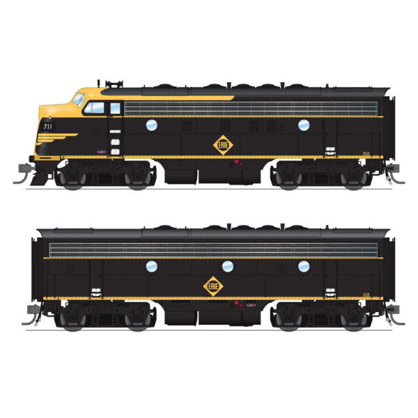 Broadway Limited Paragon 4 HO F7A&B Erie w/ DCC & Sound