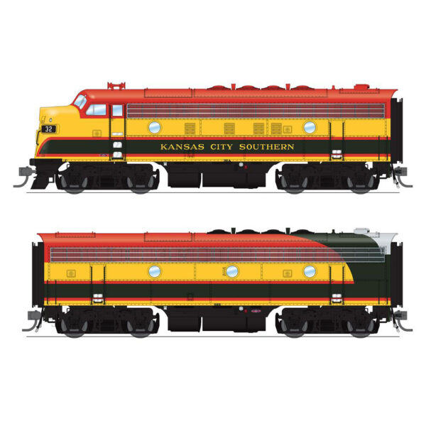 Broadway Limited Paragon 4 HO F7A&B Kansas City Southern "Southern Belle" w/ DCC & Sound