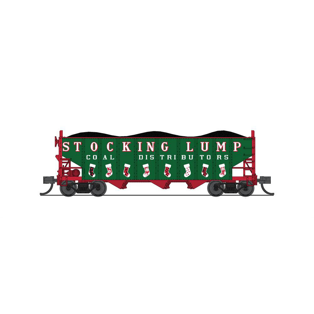 Broadway Limited N 3 Bay Hopper Christmas "Green" Spring Creek Model