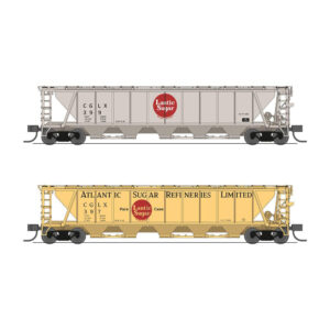 Broadway Limited N H32 Covered Hopper Atlantic Sugar "Gray Car & Yellow Car"