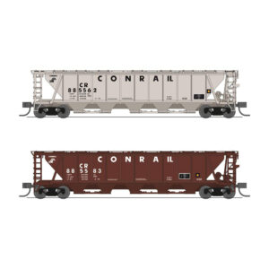 Broadway Limited N H32 Covered Hopper Conrail "Gray Car & Red Car"