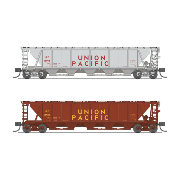 Broadway Limited N H32 Covered Hopper Union Pacific "Silver Car & Red Car"