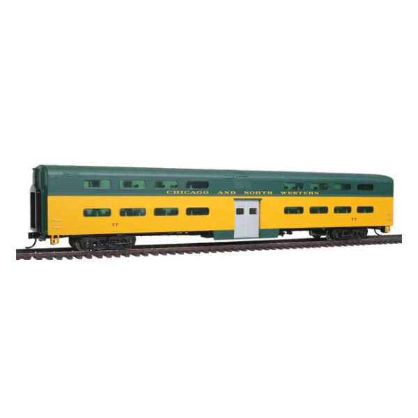 Walthers Proto HO 85' Pullman Standard Bi-Level Commuter Coach Chicago Northwestern w/ Decals & Lights