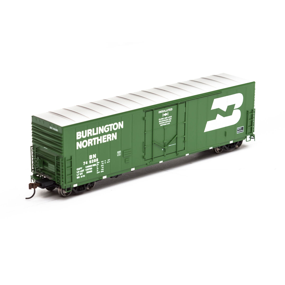 Athearn Genesis HO 50' PC&F Box Car Burlington Northern "Riveted Side w/ 10' 6" Door"
