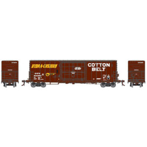 Athearn Genesis HO 50' PC&F Box Car Cotton Belt "Hydra Cushion, Riveted Side w/ 14' Door"