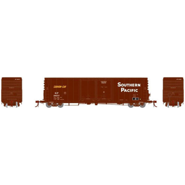 Athearn Genesis HO 50' PC&F Box Car Southern Pacific "Cushion Car, Riveted Side w/ 8' & 8' Landis Doors"