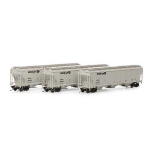 Athearn Genesis HO Trinity 3 Bay Hopper Borax 3 Pack