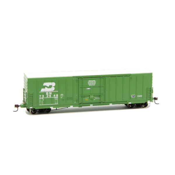 Athearn HO 50' PC&F Box Car Burlington Northern "Three Line, Rib Side w/ 10' 6" Door"