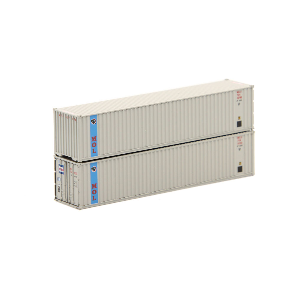 Jacksonville Terminal N 40' Standard Height (8'6") 2-P-36-P-2 Wave Corrugated Panel Side Container Mitsui O.S.K. Lines "MOL, Vertical Logo"