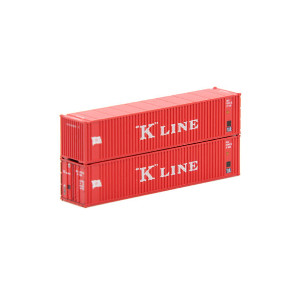 Jacksonville Terminal N 40' Standard Height (8'6") 2-P-44-P-2 Square Corrugated Panel Side Container K-Line - Image 2