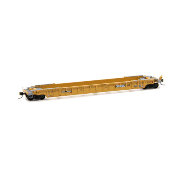 Jacksonville Terminal N 53' NSC Well Car TTX "17 Post Version, 8 Yellow Conspicuity Stripes"