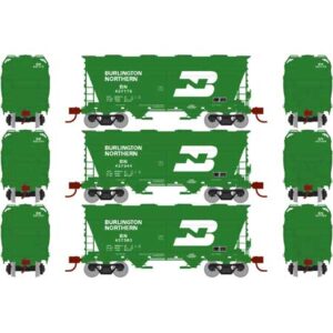 Athearn HO ACF 2970 Covered Hopper Burlington Northern 3 Pack