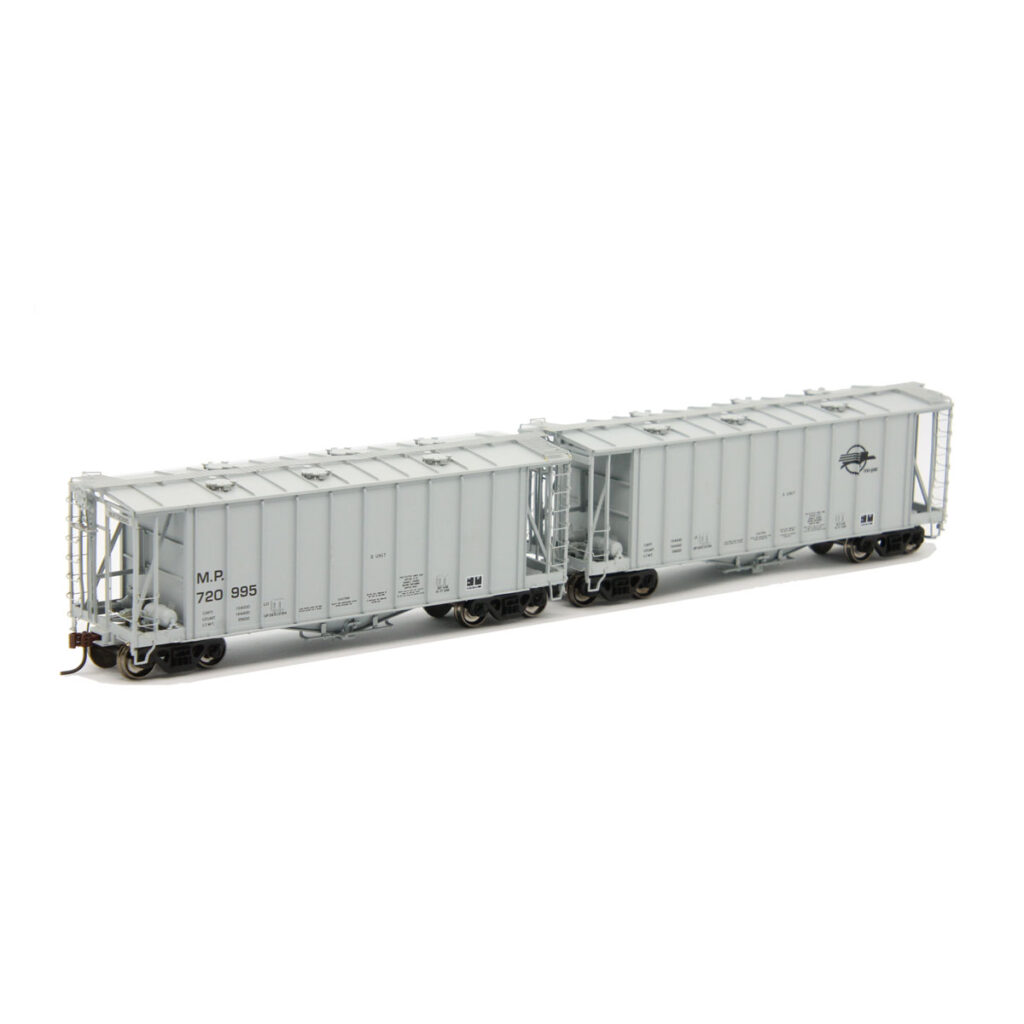 Athearn HO GATC 2600 Airslide Covered Hopper Missouri Pacific Drawbar 2