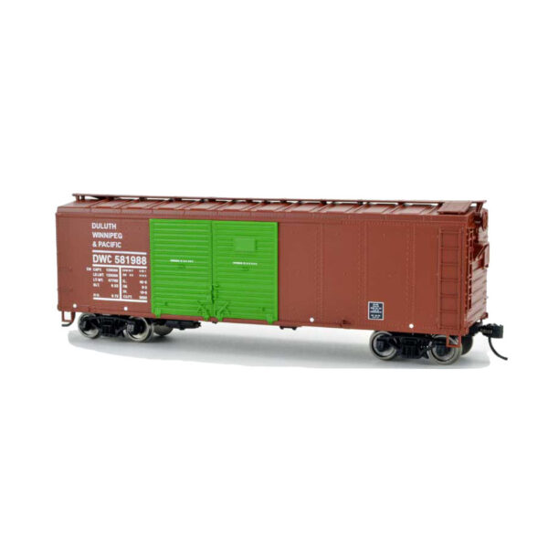 Bowser HO 40' Double Door Box Car Duluth Winnipeg & Pacific "Green Doors"