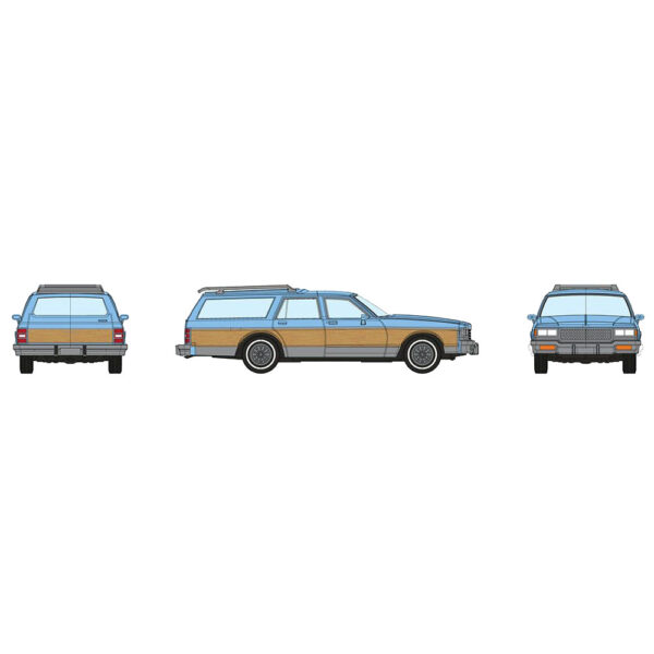 Rapido HO Chevrolet Caprice Wagon Baby Blue Woodie