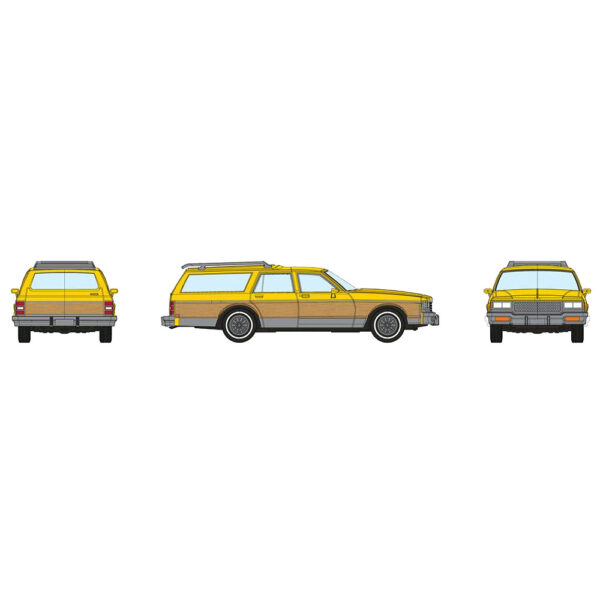 Rapido HO Chevrolet Caprice Wagon Yellow Woodie