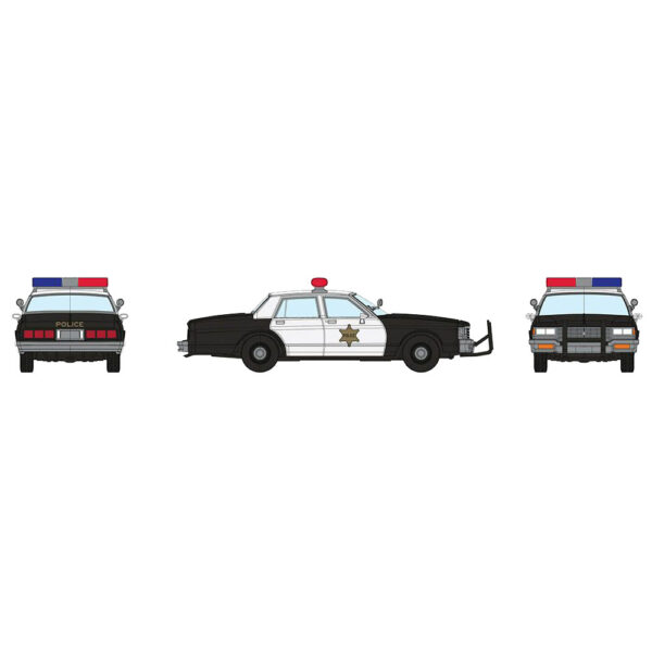 Rapido HO Chevrolet Impala Sedan Police "Black & White"