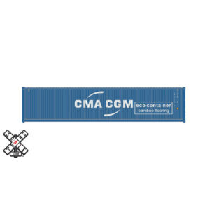 Scale Trains HO 40’ CIMC Modern Angled Corrugation Container CMA/CGM "ECO Container"
