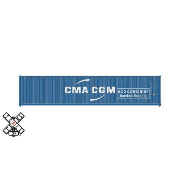 Scale Trains HO 40’ CIMC Modern Angled Corrugation Container CMA/CGM "ECO Container"