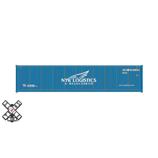 Scale Trains HO 40’ CIMC Modern Angled Corrugation Container NYK Lines "Logistics & Mega Carrier" 3 Pack