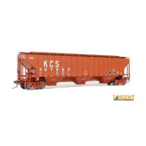 Tangent HO PS-2CD 4750 Covered Hopper Kansas City Southern "Brown, Delivered 12-1979"